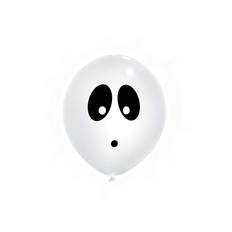 Ghost Light-Up Balloons - Pack of 9, 3 Count Each for Parties