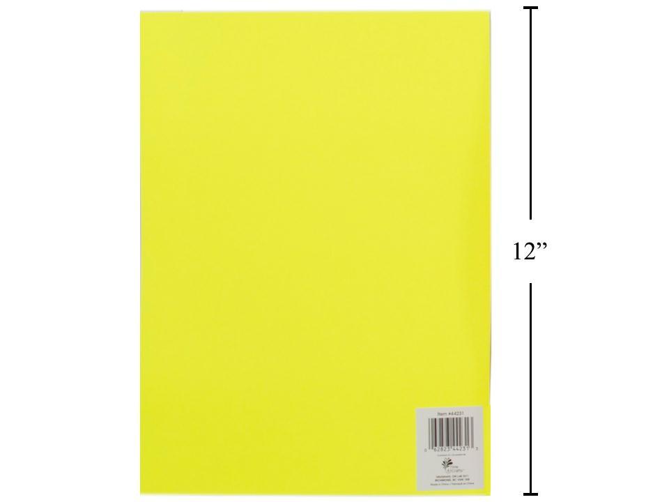 T4C, 8.25" x 11.5" Bristol Paper, Fluorescent Yellow, 220g