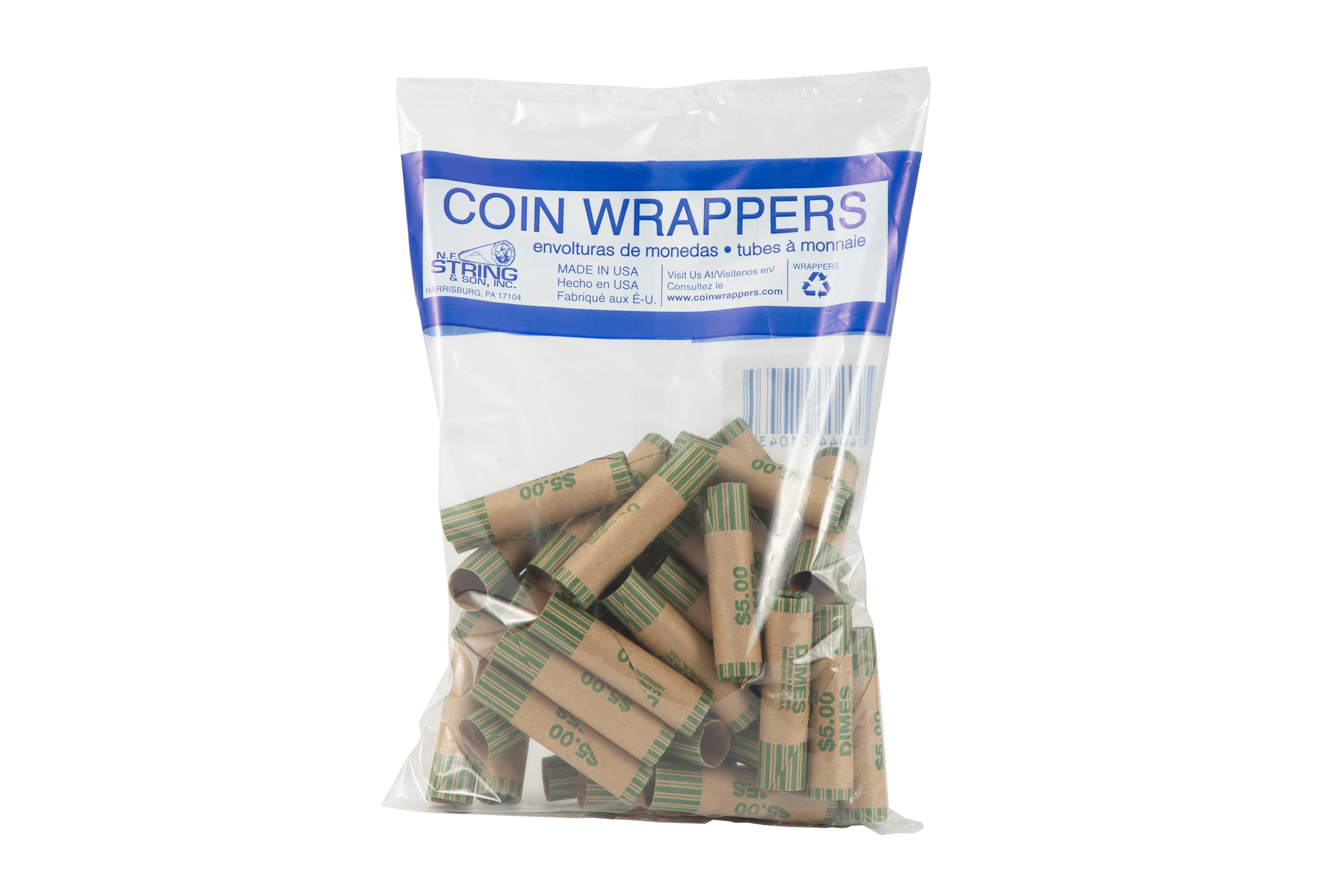 N.F.S Paper $0.10 Coin Rollers 36/Pk