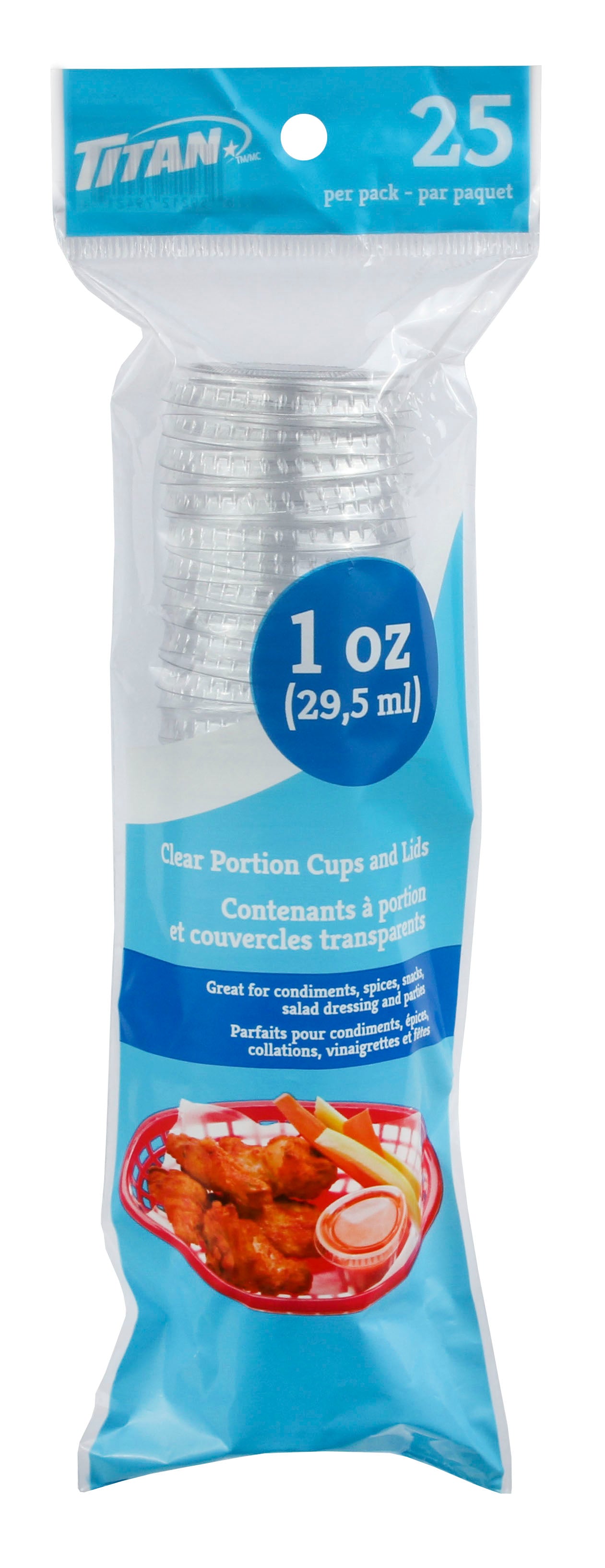 1 Oz Pp Portion Cup And Lid Combo 25/Bag