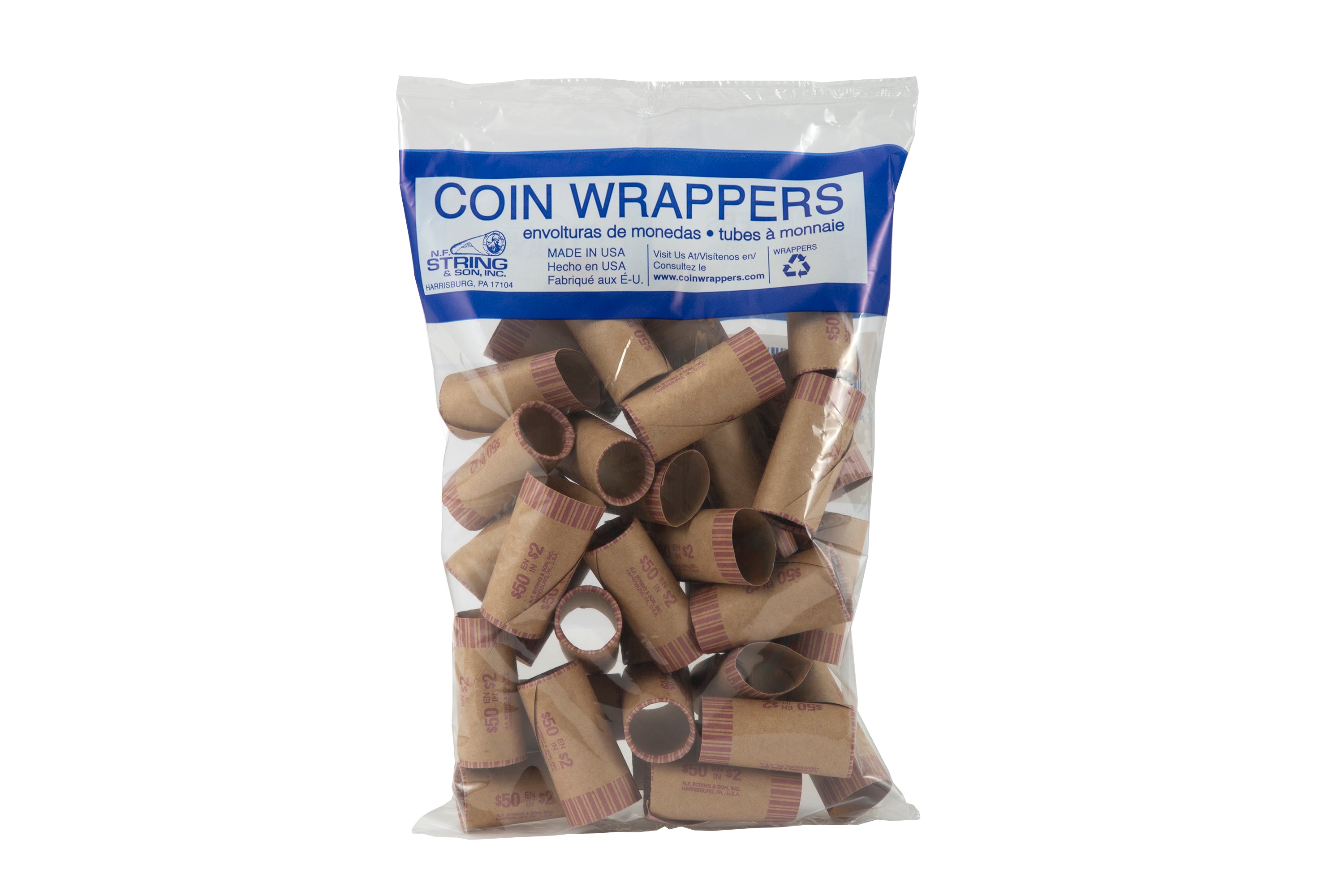 N.F.S Paper $2.00 Coin Rollers 36/Pk