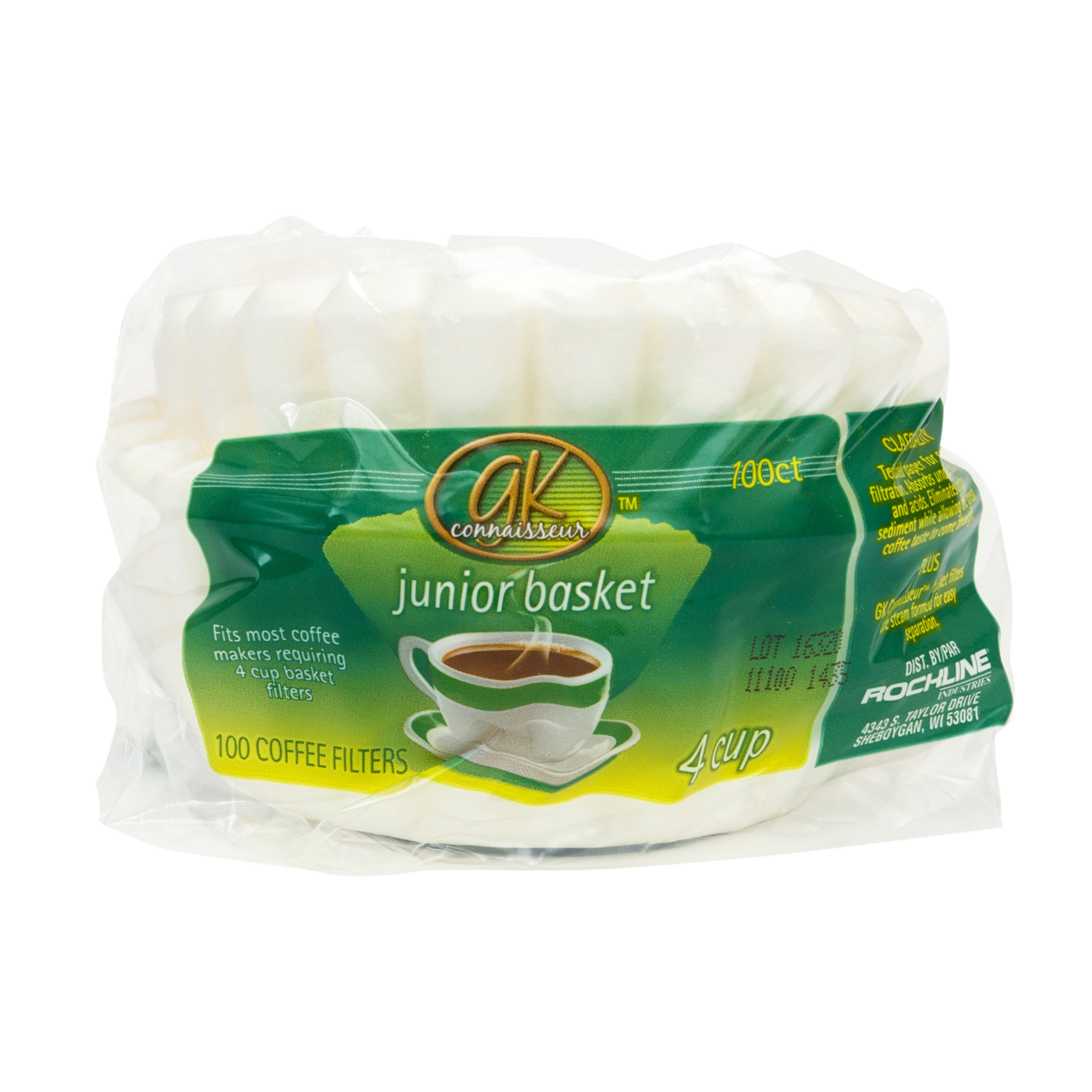 Basket Coffee Filters 4 Cup Junior 100/Pk