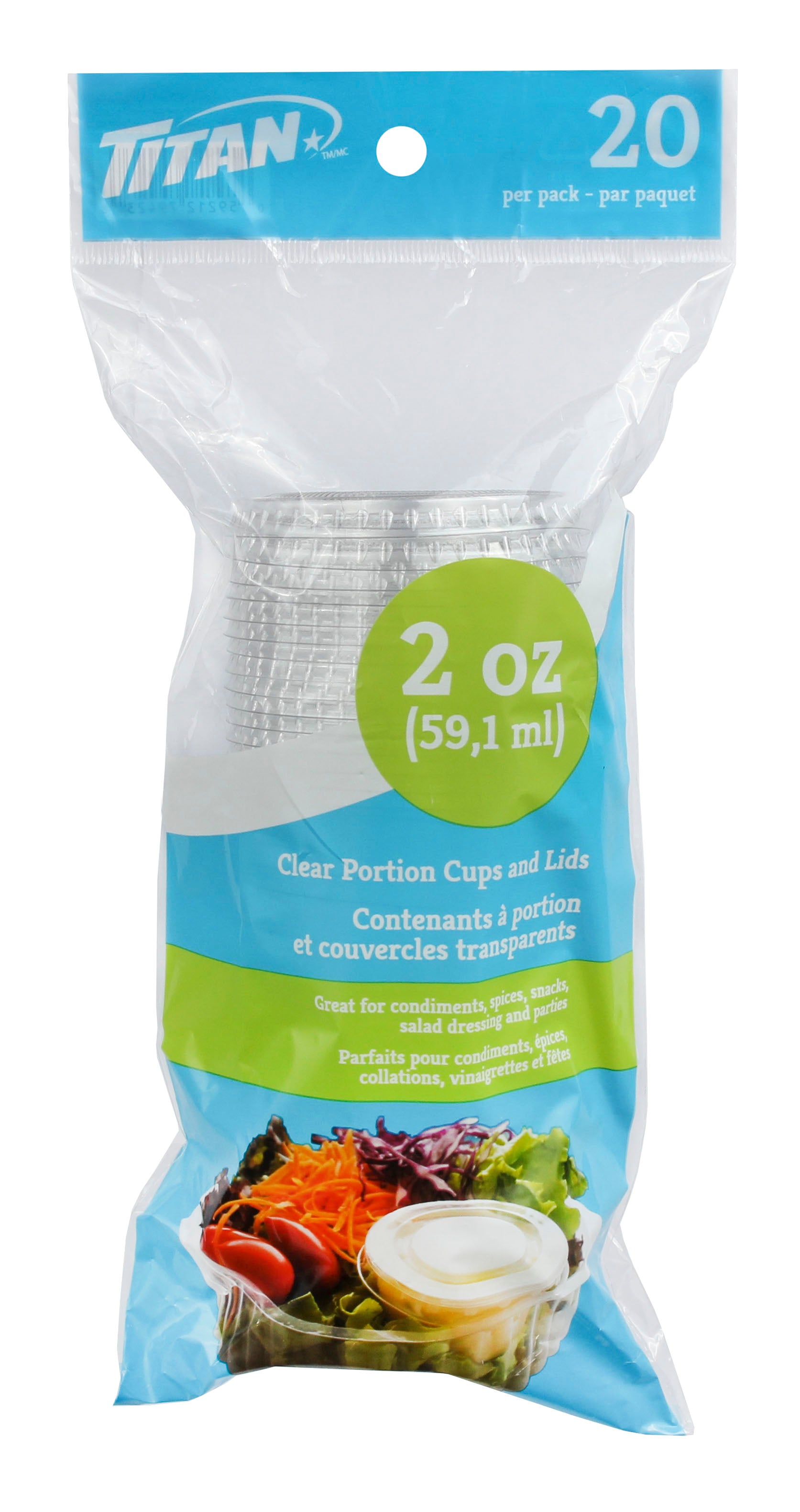 2 Oz Pp Portion Cup And Lid Combo 20/Bag