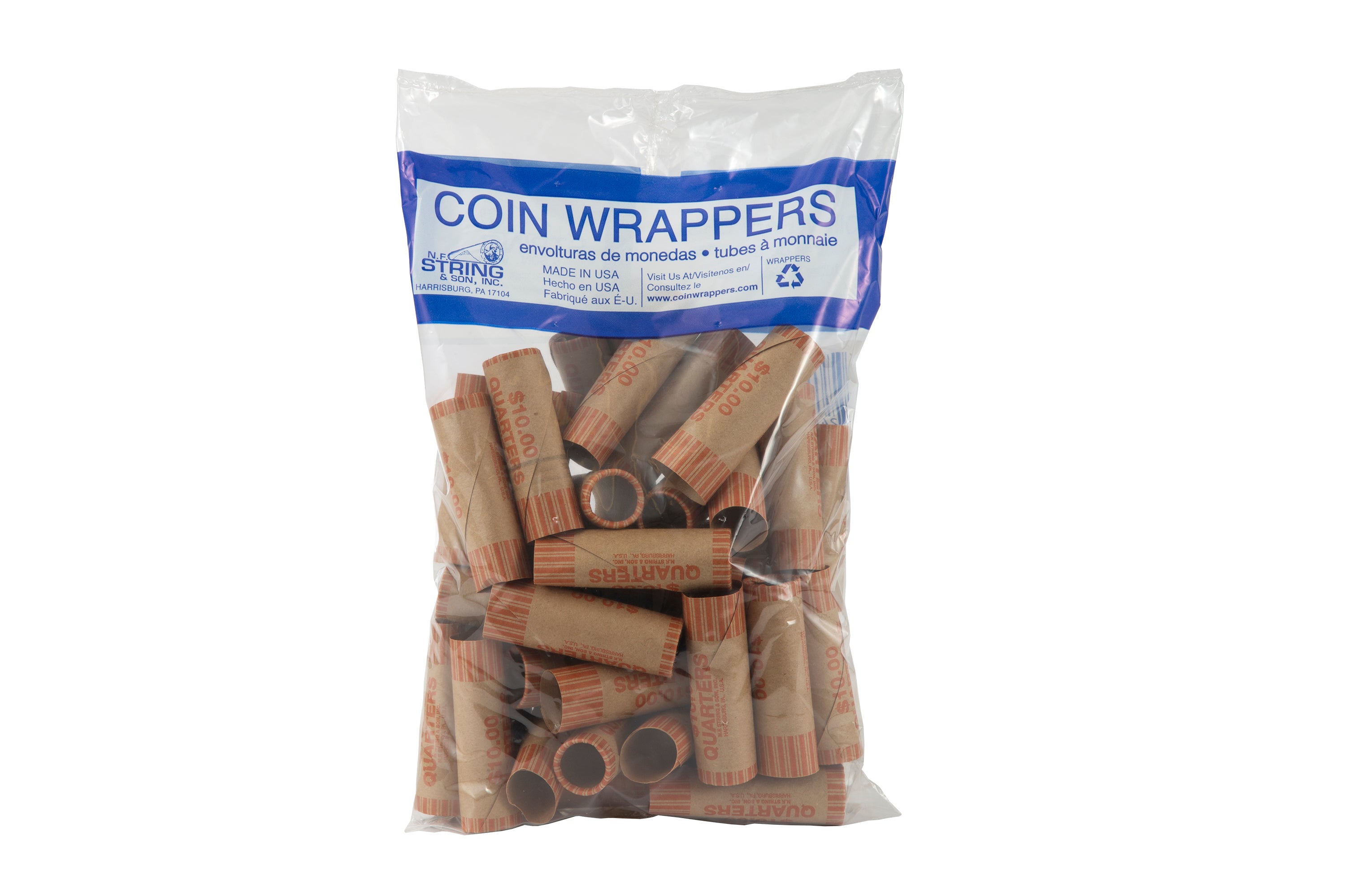 N.F.S Paper $0.25 Coin Rollers 36/Pk