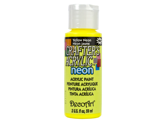 Crafters Acrylic Paint: 2oz Craft & Hobby DCA01-DCA173 A131 in Yellow Neon