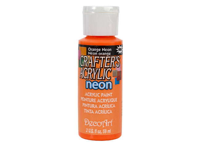 Crafters Acrylic Paint: 2oz Craft & Hobby DCA01-DCA173 A130 in Neon Orange