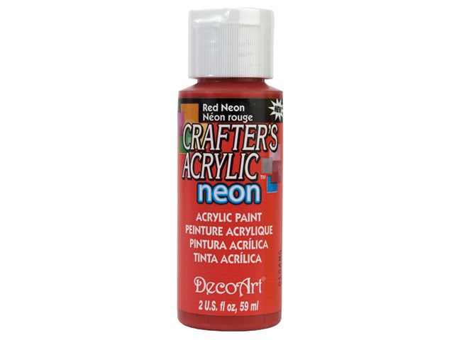 Crafters Acrylic Paint: 2oz Craft & Hobby DCA01-DCA173 A129 in Red Neon