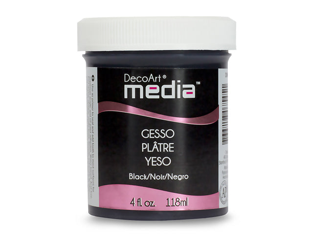 Decoart Mediums: 4oz Gesso DMM18/19 DMM19 in Black