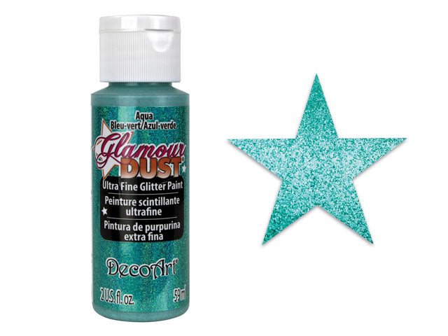 Glamour Dust Paint: Ultrafine Glitter Paint, 2oz, DGD01-DGD21, Aqua 18