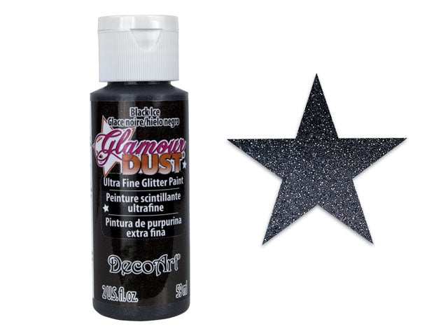 Glamour Dust Paint: Ultrafine Glitter Paint, 2oz, DGD01-DGD21 21 Black Ice