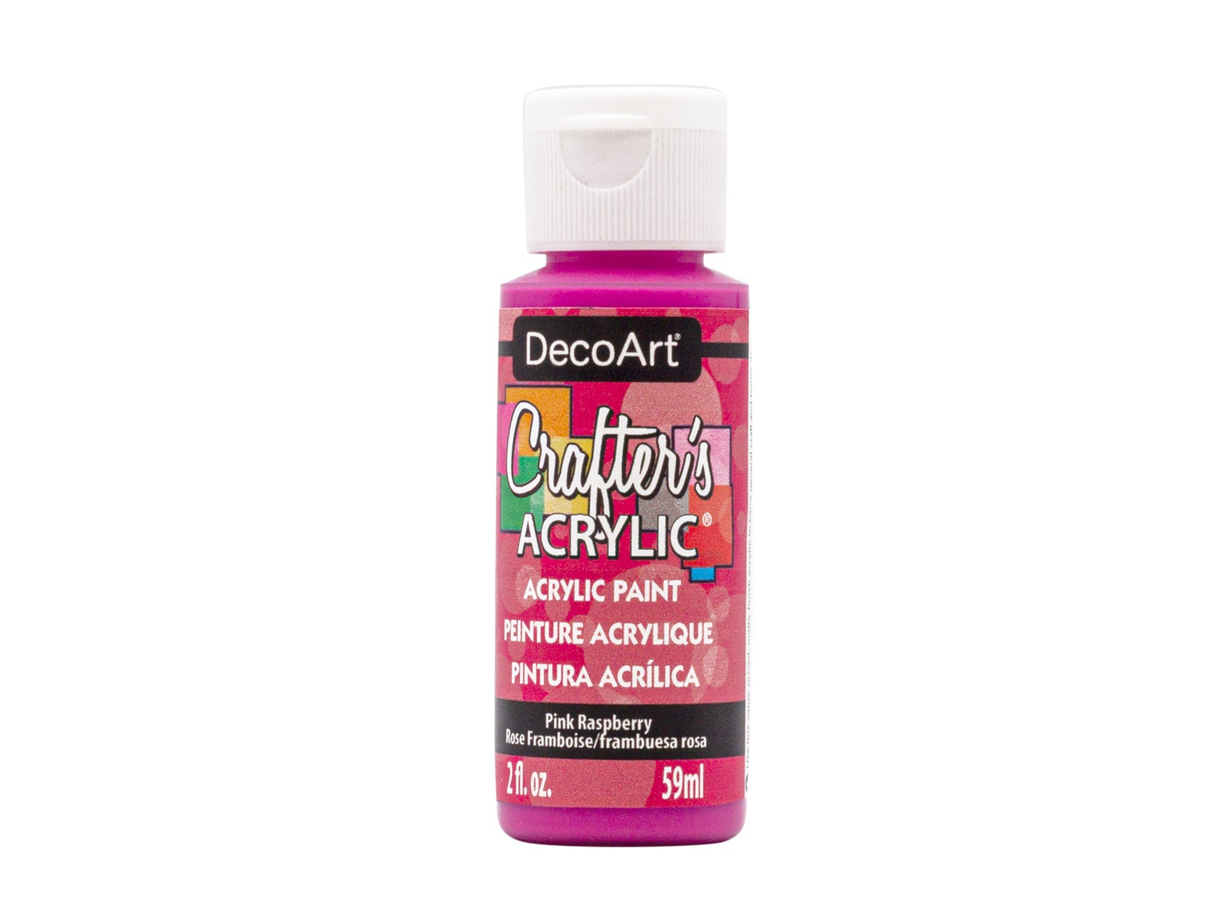 Crafters Acrylic Paint: 2oz Craft & Hobby DCA01-DCA173 A173 in Pink Raspberry Color