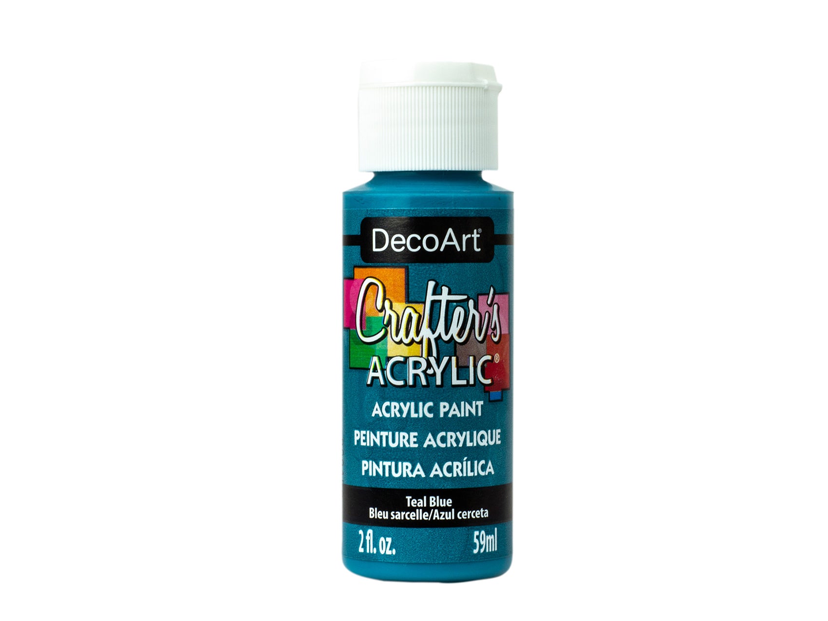 Crafters Acrylic Paint: 2oz, Craft & Hobby, DCA01-DCA173 A158, Teal Blue