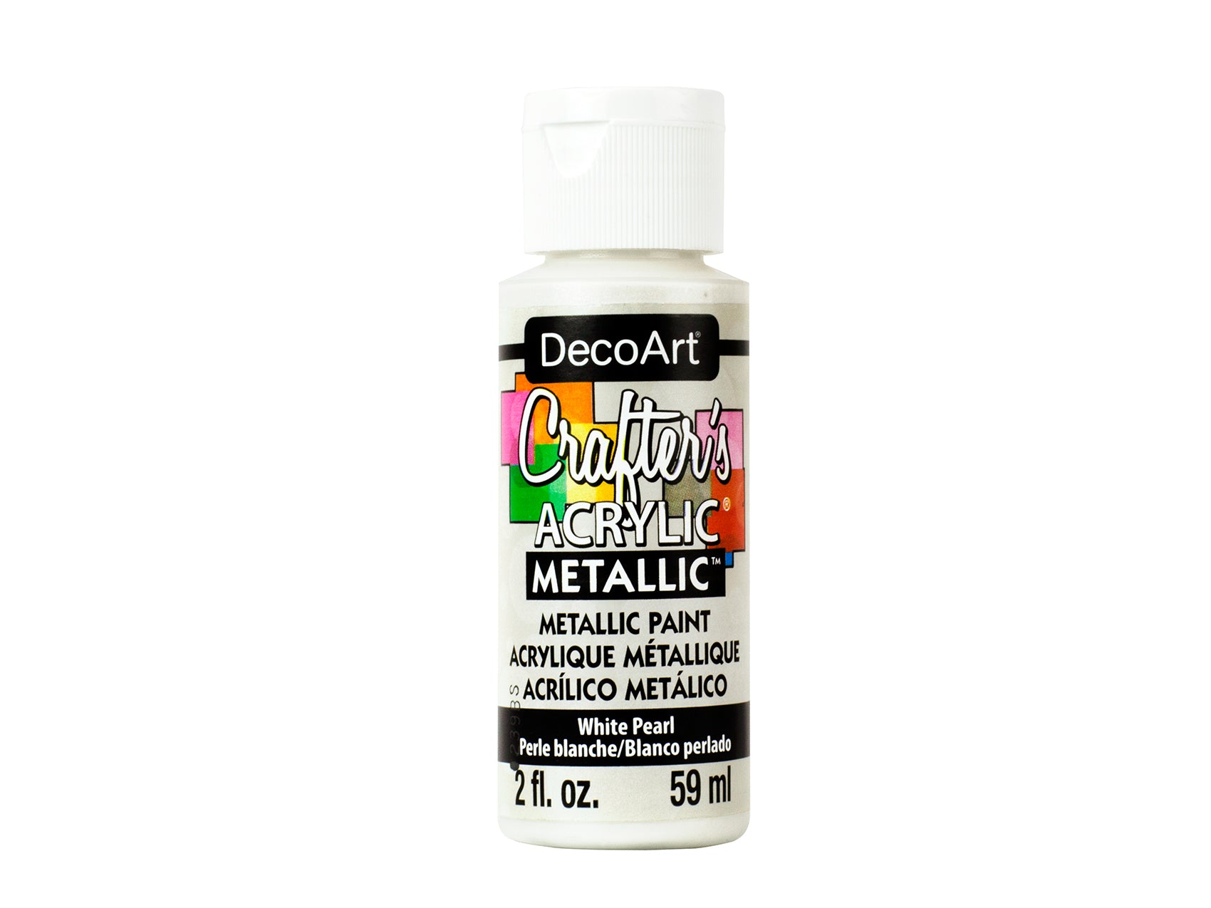 Crafters Acrylic Paint: 2oz Craft & Hobby DCA01-DCA173 A165 in White Pearl Metallic