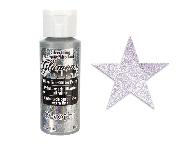 Glamour Dust Paint: Ultrafine 2oz Glitter Paint in Silver Bling, DGD01-DGD21 02