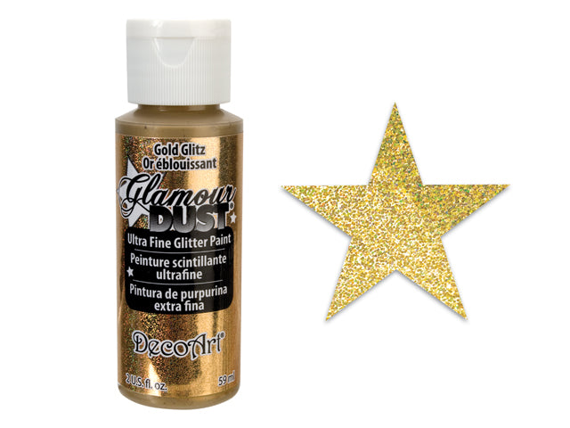 Glamour Dust Paint: Ultrafine Glitter Paint, 2oz, DGD01-DGD21 01 Gold Glitz