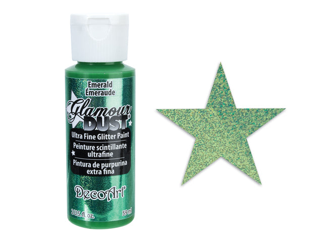 Glamour Dust Paint: Ultrafine Glitter Paint, 2oz, DGD01-DGD21 06 Emerald