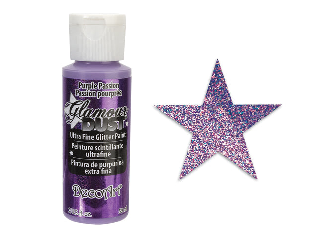 Glamour Dust Paint: Ultrafine Glitter Paint, 2oz, DGD01-DGD21 08 Purple Passion