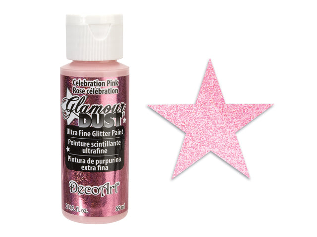 Glamour Dust Ultrafine Glitter Paint, 2oz, DGD01-DGD21 10 Celebration Pink