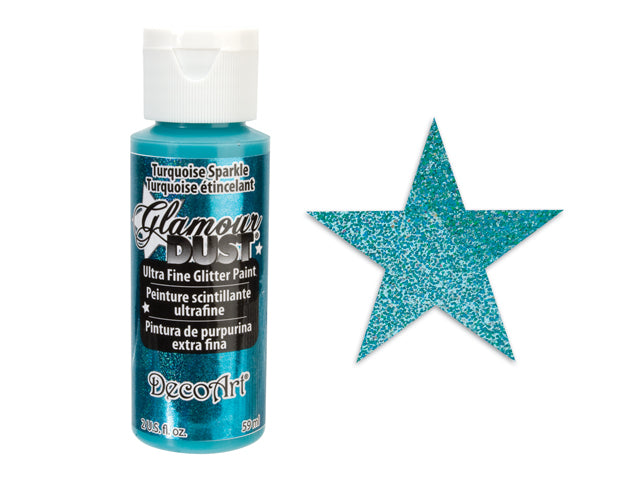 Glamour Dust Paint: Ultrafine Glitter Paint, 2oz, DGD01-DGD21 07 Turquoise Sparkle