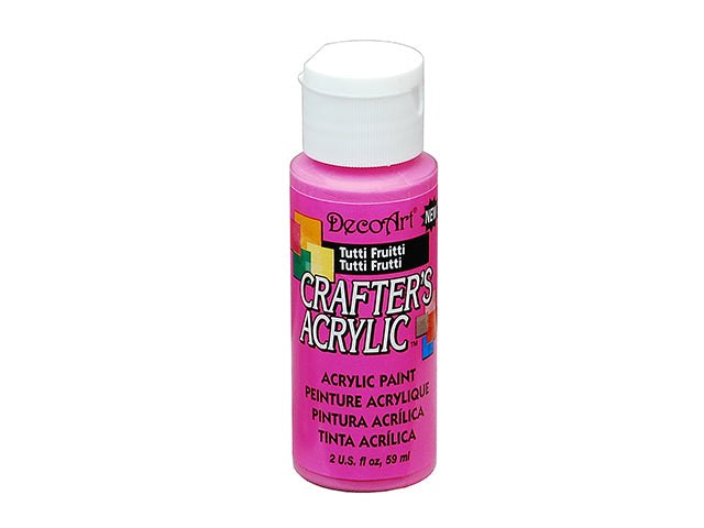 Crafters Acrylic Paint: 2oz, Craft & Hobby, DCA01-DCA173 A120, Tutti Frutti Color