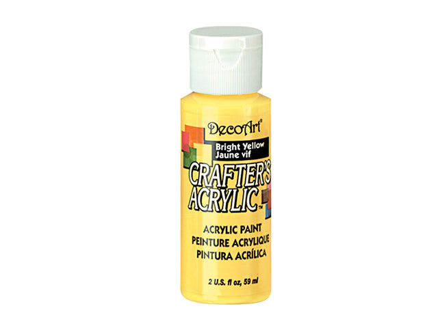 Crafters Acrylic Paint: 2oz Craft & Hobby DCA01-DCA173 in 49 Bright Yellow