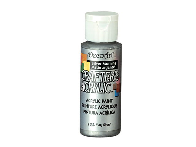 Crafters Acrylic Paint: 2oz, Craft & Hobby, DCA01-DCA173, 95 Silver Morning