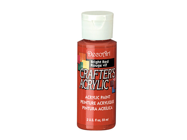 Crafters Acrylic Paint: 2oz, Craft & Hobby DCA01-DCA173, 22 Bright Red