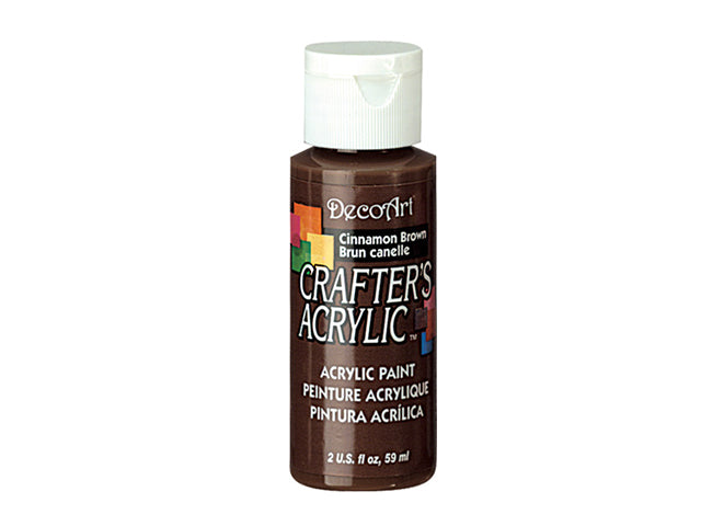 Crafters Acrylic Paint: 2oz Craft & Hobby DCA01-DCA173 in Cinnamon Brown, Pack of 12