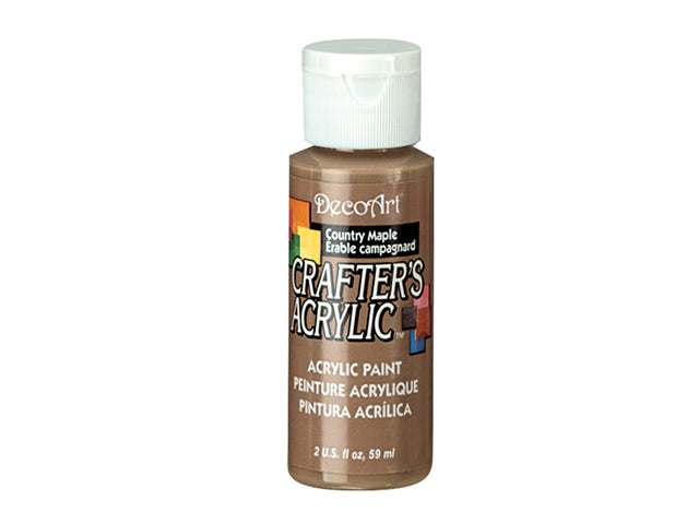 Crafters Acrylic Paint: 2oz, Craft & Hobby, DCA01-DCA173, 13 Country Maple