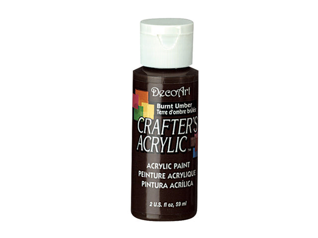 Crafters Acrylic Paint: 2oz Craft & Hobby DCA01-DCA173 in 16 Burnt Umber Color