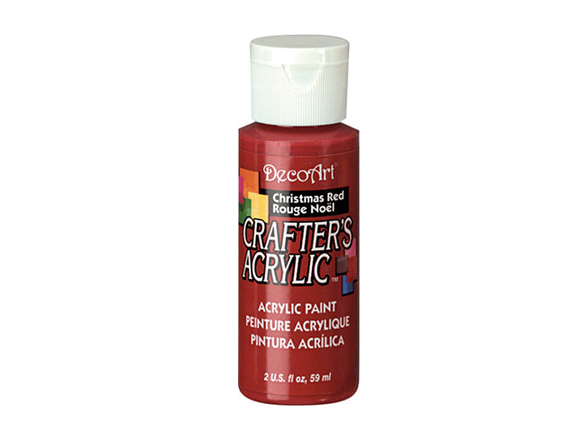 Crafters Acrylic Paint: 2oz, Craft & Hobby, DCA01-DCA173, 20 Christmas Red