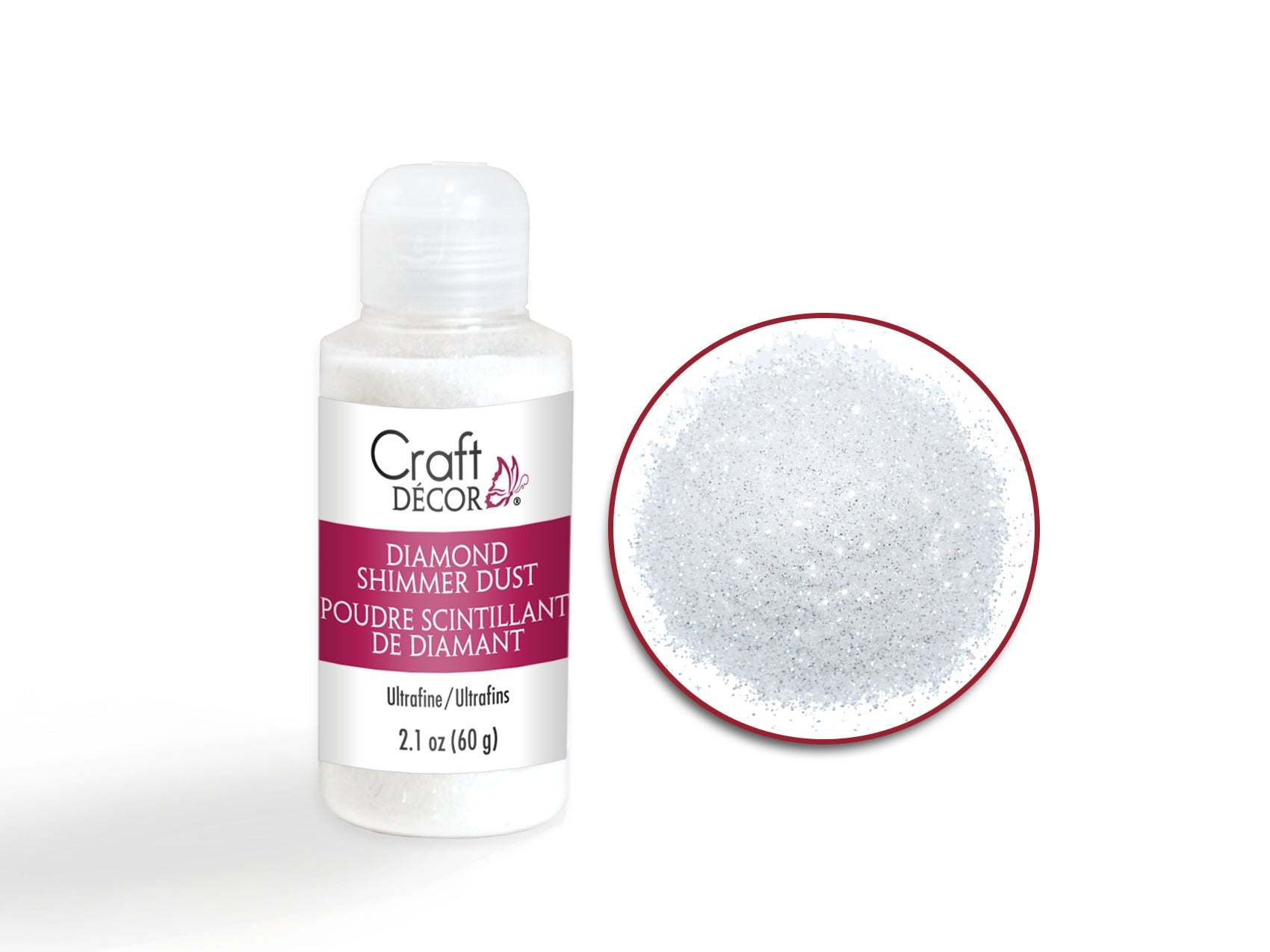 Diamond Shimmer Dust 60g Bottle Ultrafine from Glitter Craft