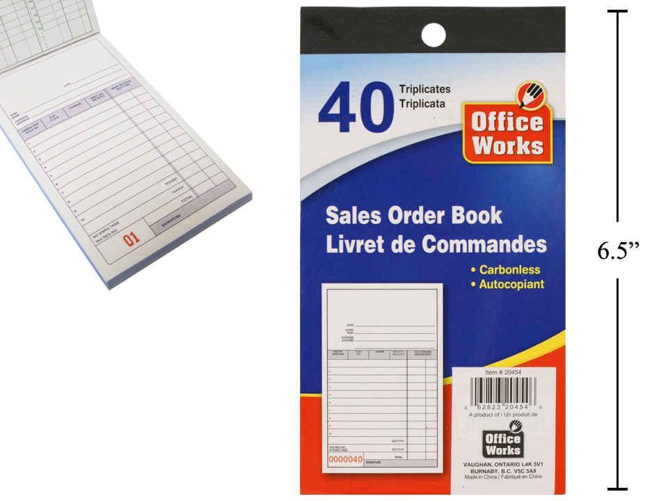 O.WKs. 40-Count Triplicate Sales Book