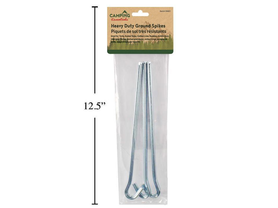 Camping 3pcs 9"L Metal Ground Spikes