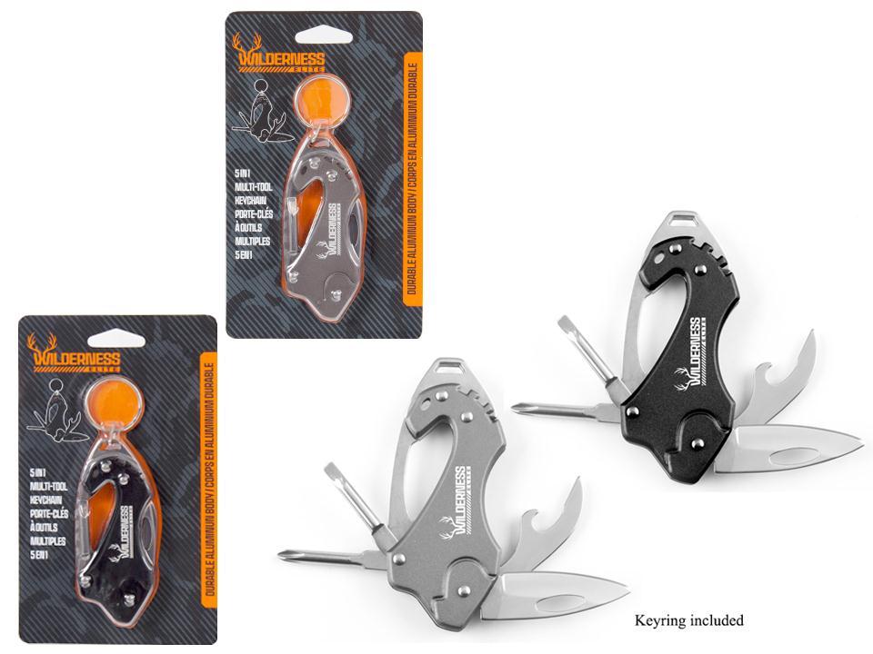 Wilderness Elite S/S 5-in-1 Multi- Tool Keychain