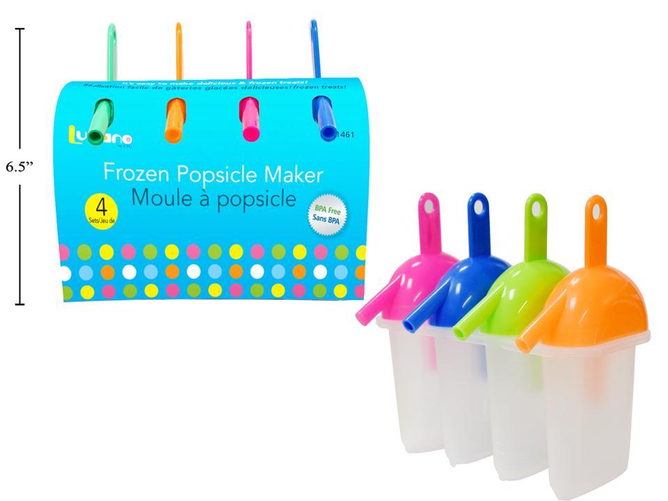 Luciano Frozen Popsicle Maker, Makes 4 Popsicles