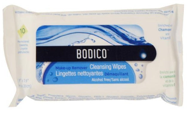 Bodico 10-Piece Facial Wipes in 15x20cm Bag