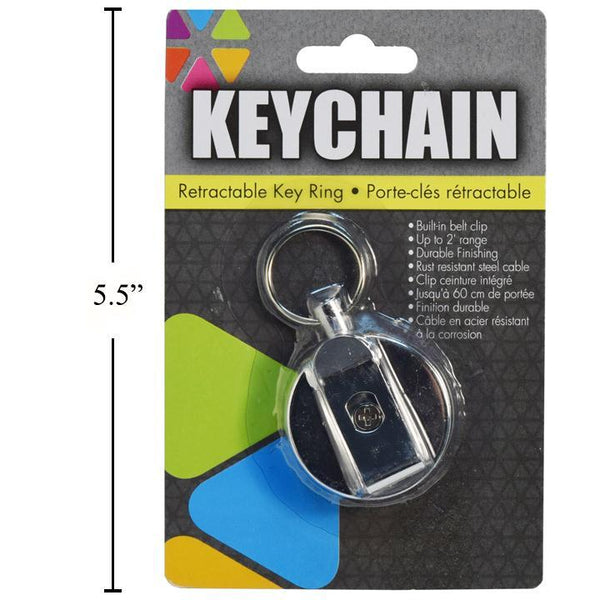 Locking retractable hot sale key chain